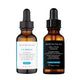 Two bottles of SkinCeuticals skincare products on a white background