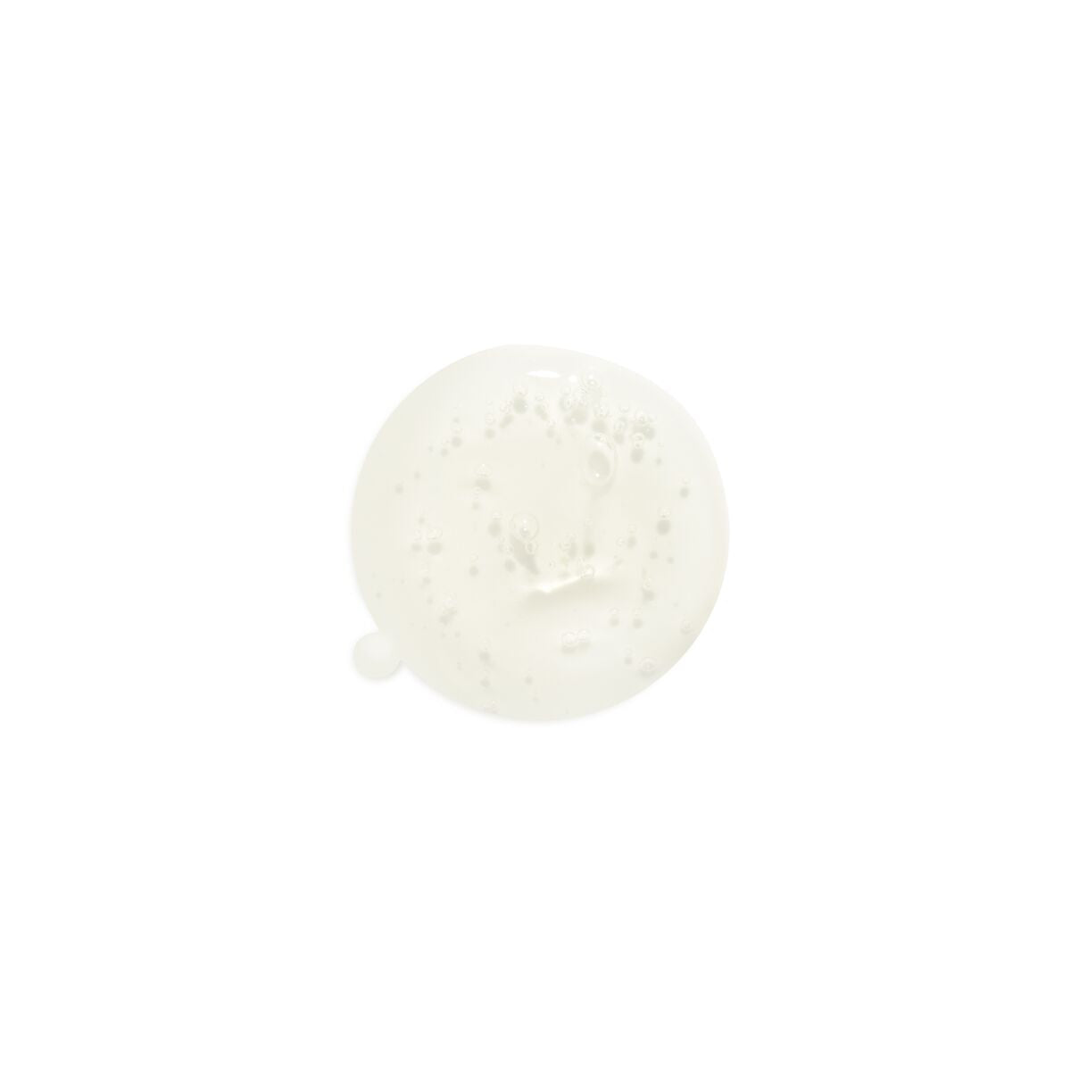 White spherical object on a white background