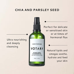 VOTARY Super Seed Cleansing Oil - Chia and Parsley Seed