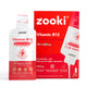 Zooki Vitamin B12 liquid sachets packaging on a white background