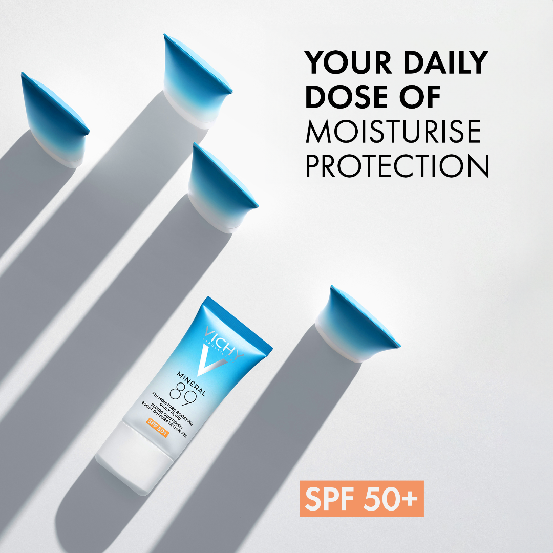 Vichy Mineral 89 72H Moisture Boosting Daily Fluid SPF50+, Hyaluronic Acid 50ml