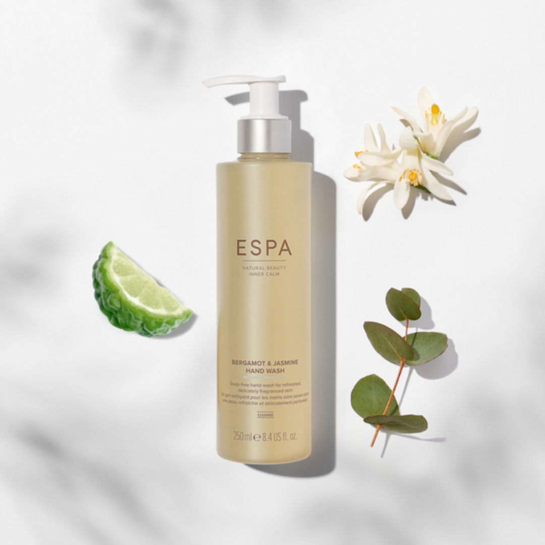 ESPA Bergamot & Jasmine Hand Lotion and ingredients 