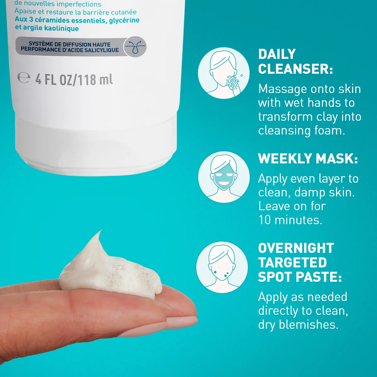 CeraVe Clay-to-Foam Cleanser 118ml