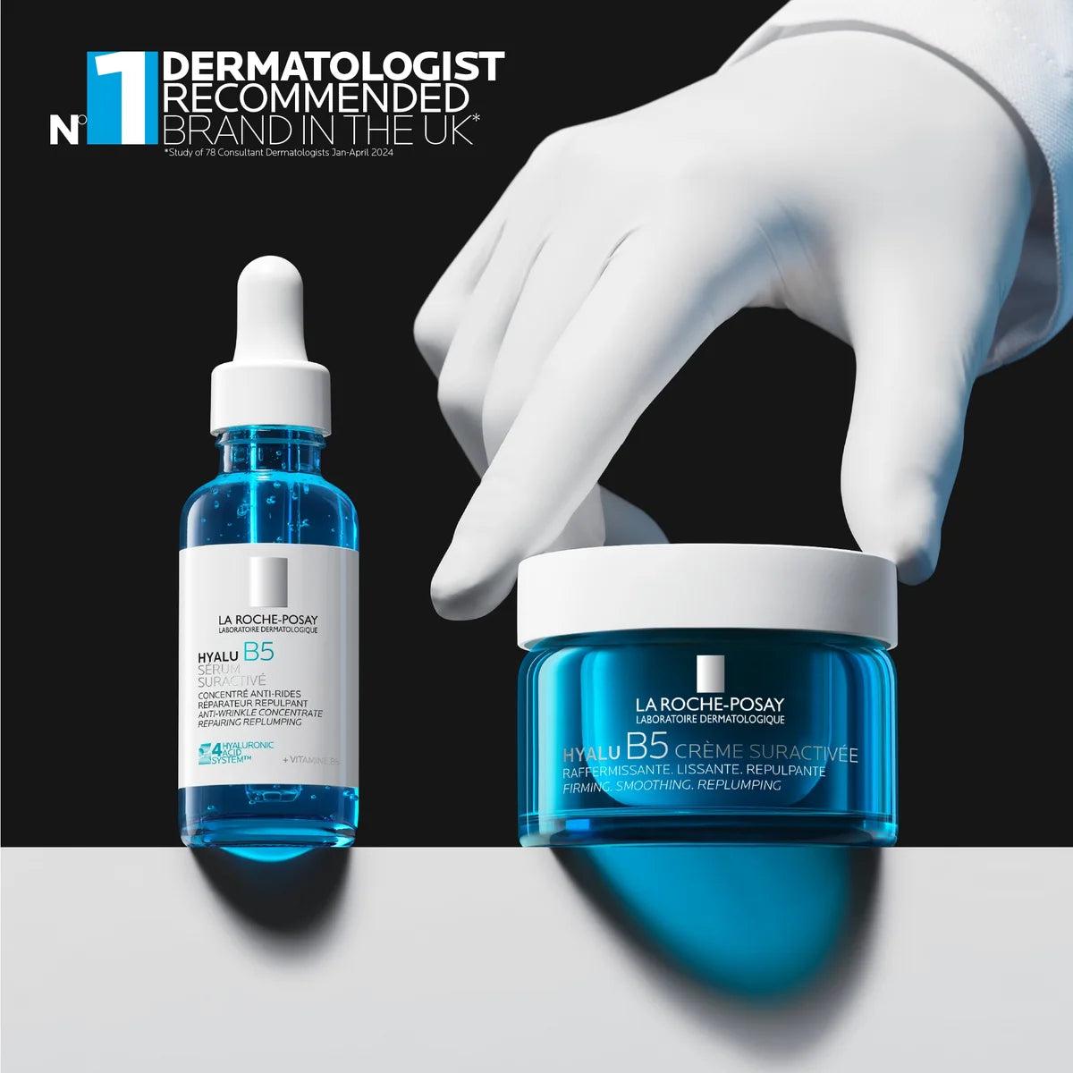 La Roche-Posay Hyalu B5 Suractivated Anti-Wrinkle Firming Cream with 3 forms of Hyaluronic Acid, Vitamin B5 and Ectoin. 50ml