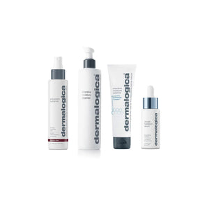 Set of Dermalogica skincare products on a white background