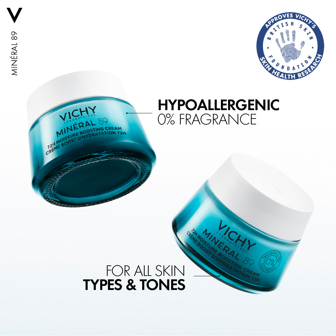 Vichy Minéral 89 72 Hr Hyaluronic Acid & Squalane Moisture Boosting Cream Skin Types