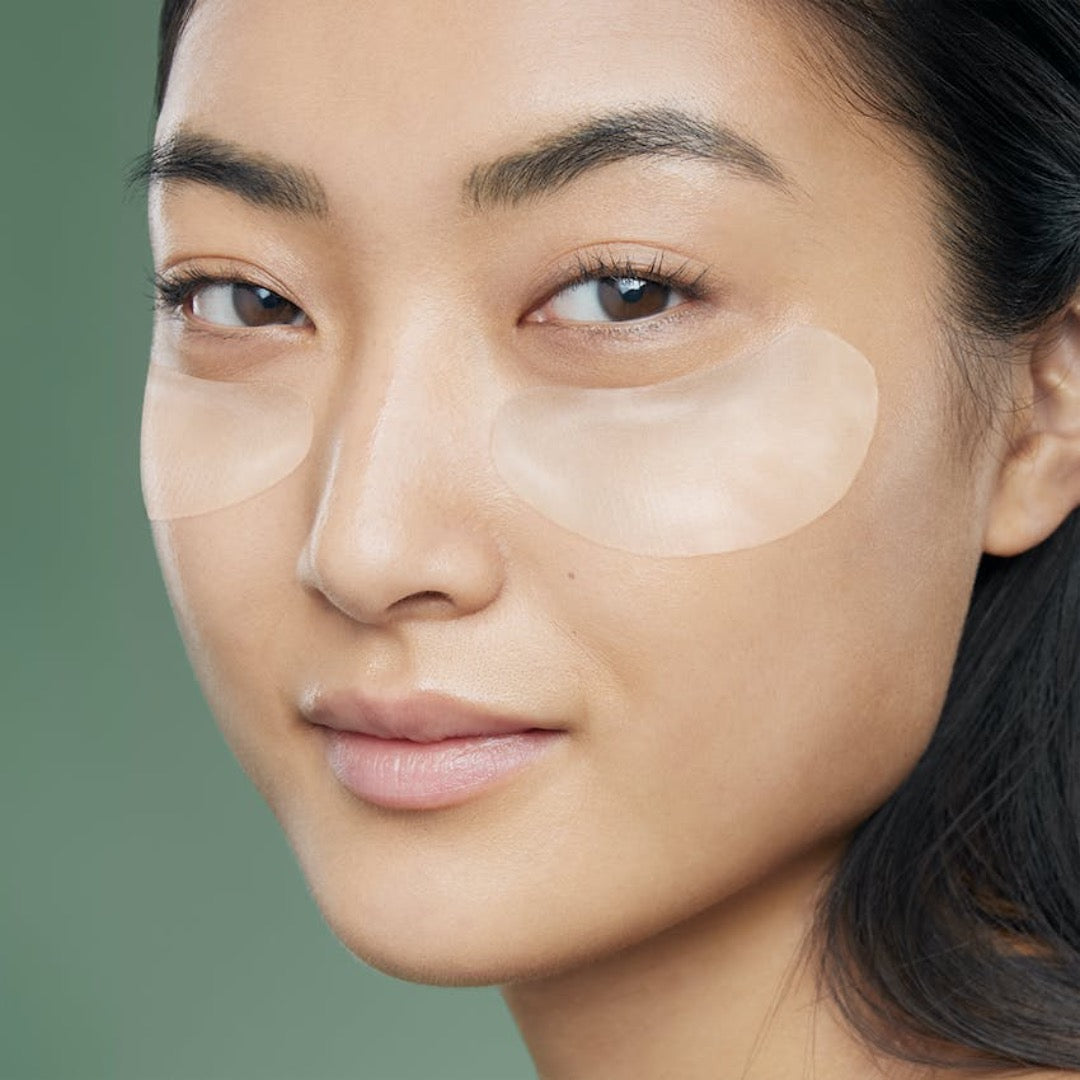 a women with the eye masks applied