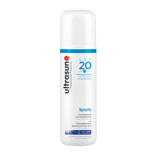 White Ultrasun Sports Gel SPF 20 200ml bottle