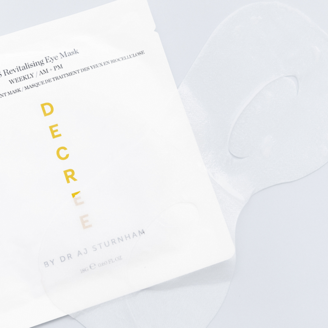 Decree SOS Revitalising Mask packaging and mask