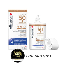 Ultrasun Face Fluid SPF 50+ Tinted Honey beauty shortlist Awards 2021 Best Tinted SPF Winner