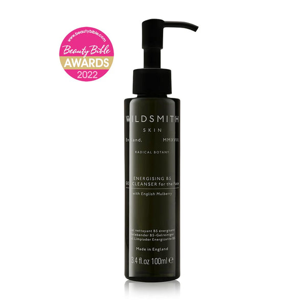 Wildsmith Skin Energising Gel Cleanser 100ml with Beauty Bible Awards 2022 logo